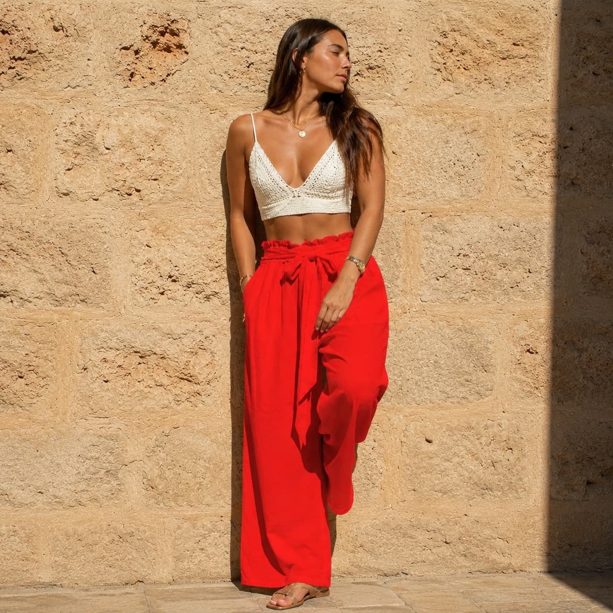 Pantalon large femme avec ceinture – Élégance, confort & liberté de mouvement