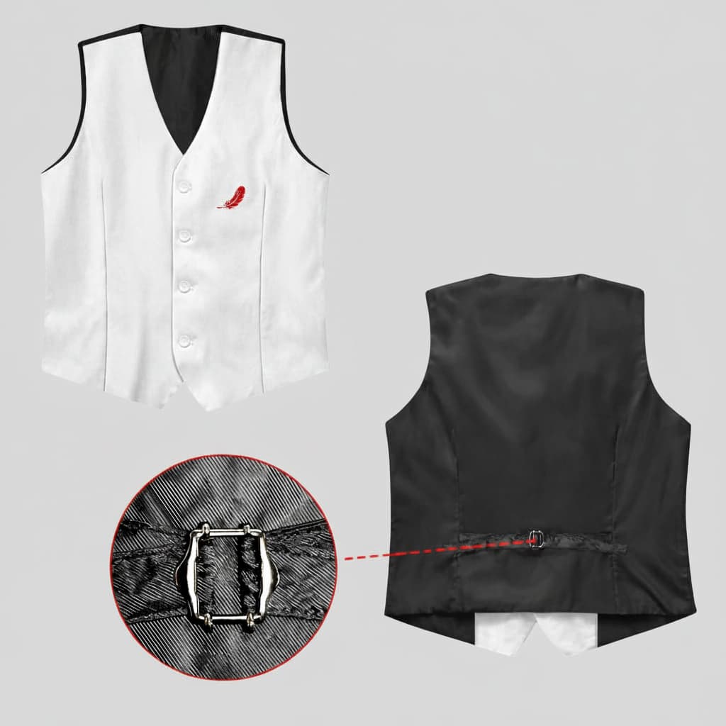 Gilet de costume sans manches pour homme en polyester – Élégance & confort ajusté