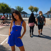 Combinaison short à bavette femme – Style décontracté & confort estival