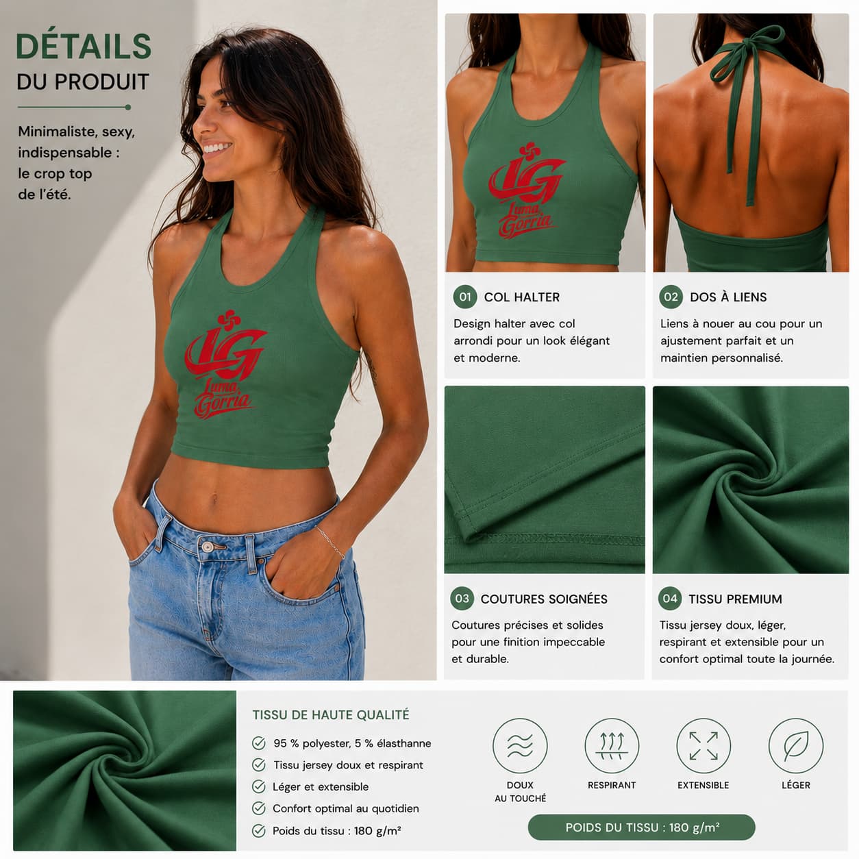 Édition limitée “Minimaliste, sexy, indispensable : le crop top de l’été”
