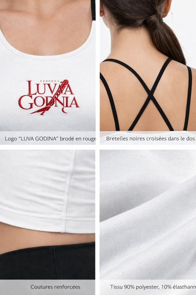 Haut court femme uni – Extensible et respirant