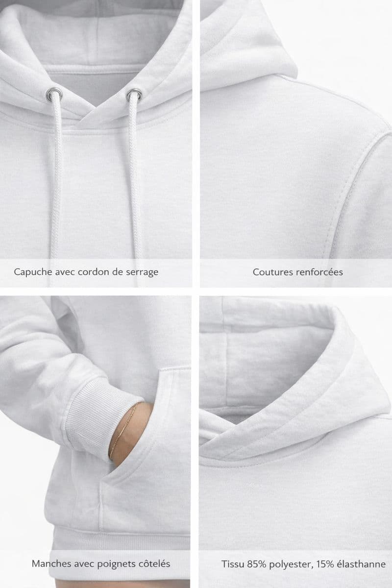 Sweat à capuche femme à manches tombantes