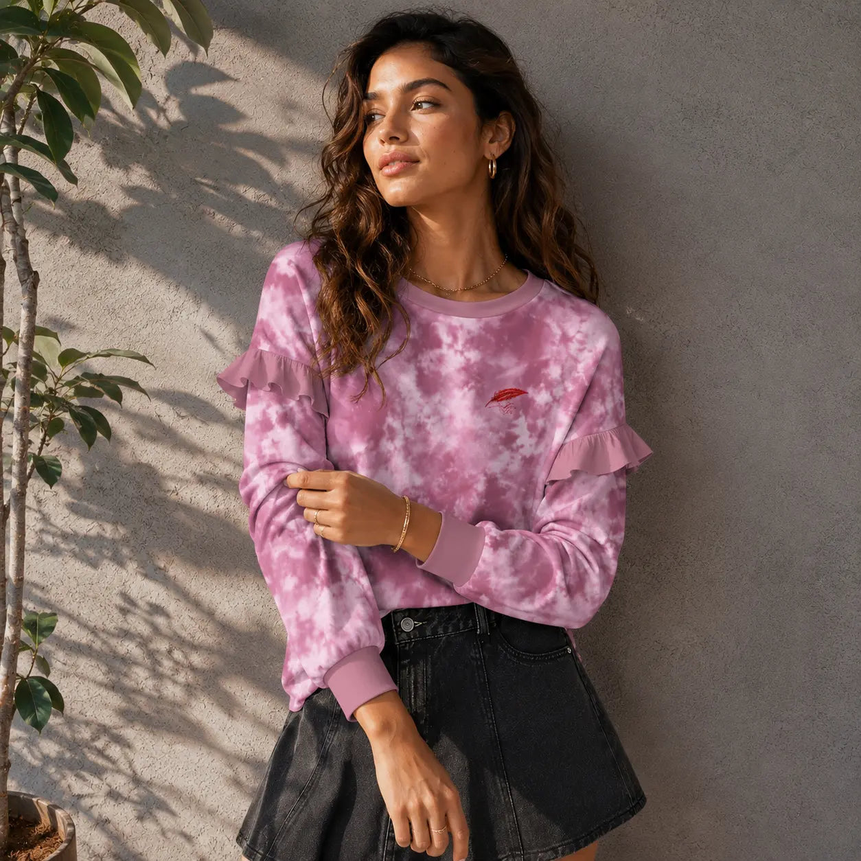 Sweat léger à volants pour femme – Féminité, confort & style décontracté