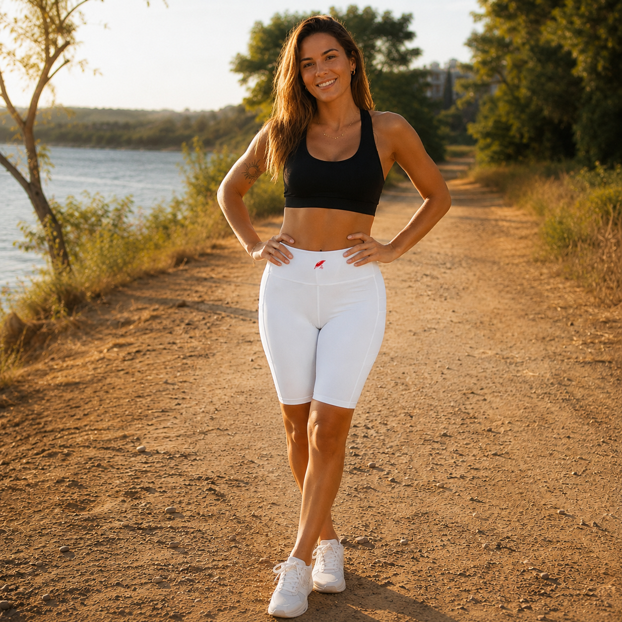 Legging  court femme taille haute avec poches – Confort, maintien & liberté de mouvement