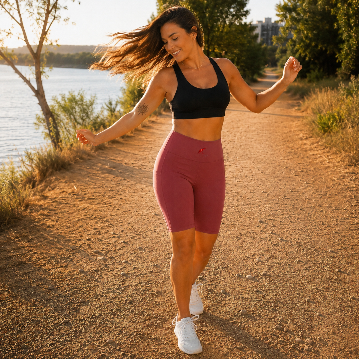 Legging  court femme taille haute avec poches – Confort, maintien & liberté de mouvement