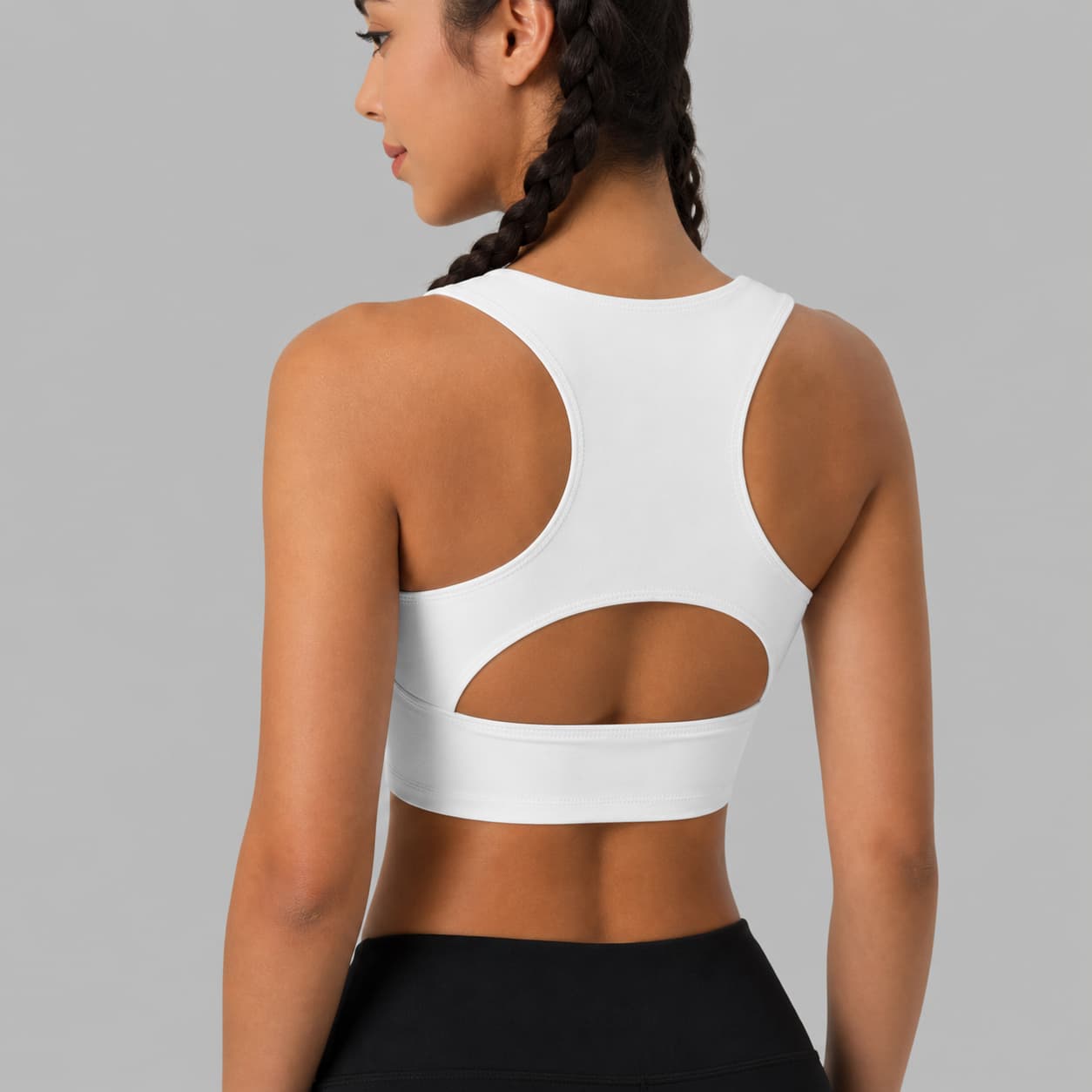 Brassière de sport femme décolleté plongeant dos nageur – Style & performance