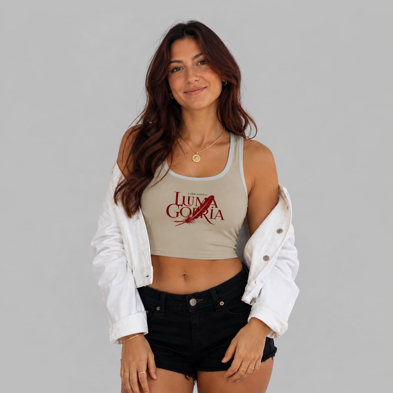 Crop top femme sans manches extensible. Confortable & chic