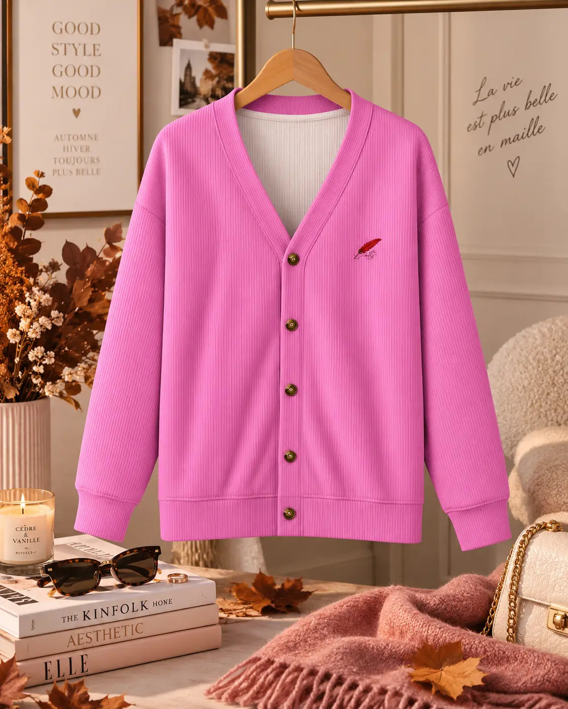 Gilet cardigan boutonné femme en maille – Élégance & confort au quotidien