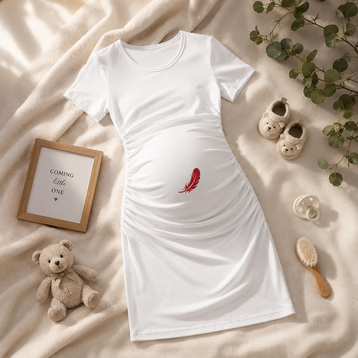 Robe midi de grossesse femme – Confort, élégance & liberté de mouvement