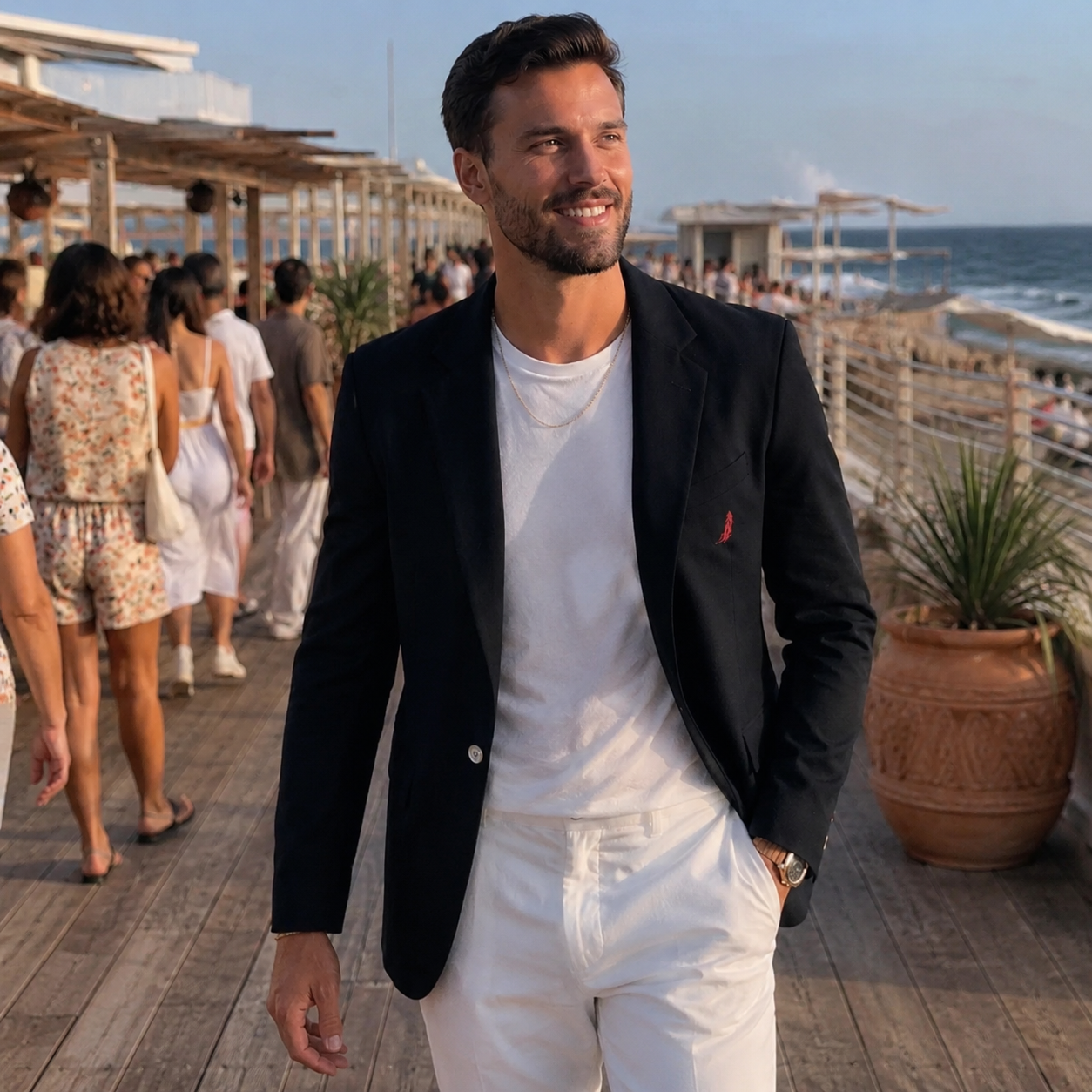 Blazer homme col classique à un bouton – Élégance moderne & confort