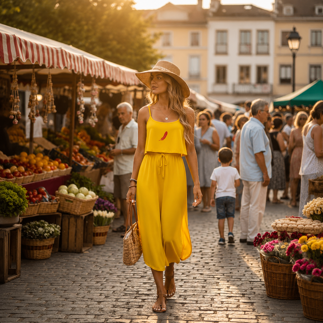 Robe midi décontractée à fines bretelles pour femme – Fluidité & style estival