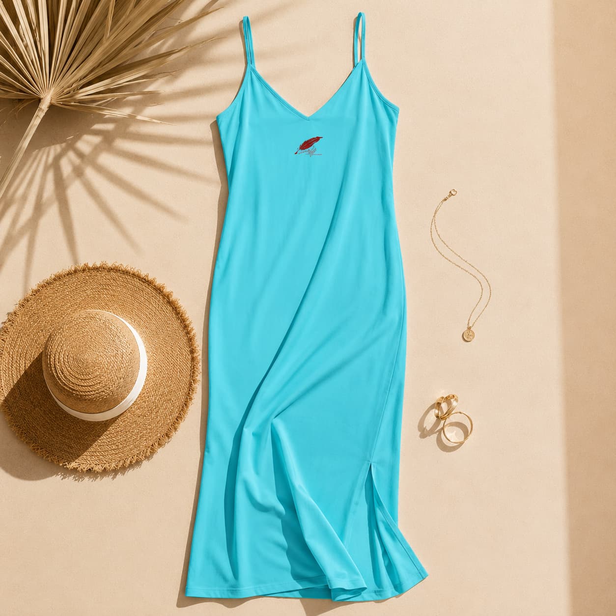 Robe longue femme col V à bretelles – Élégance fluide & style estival