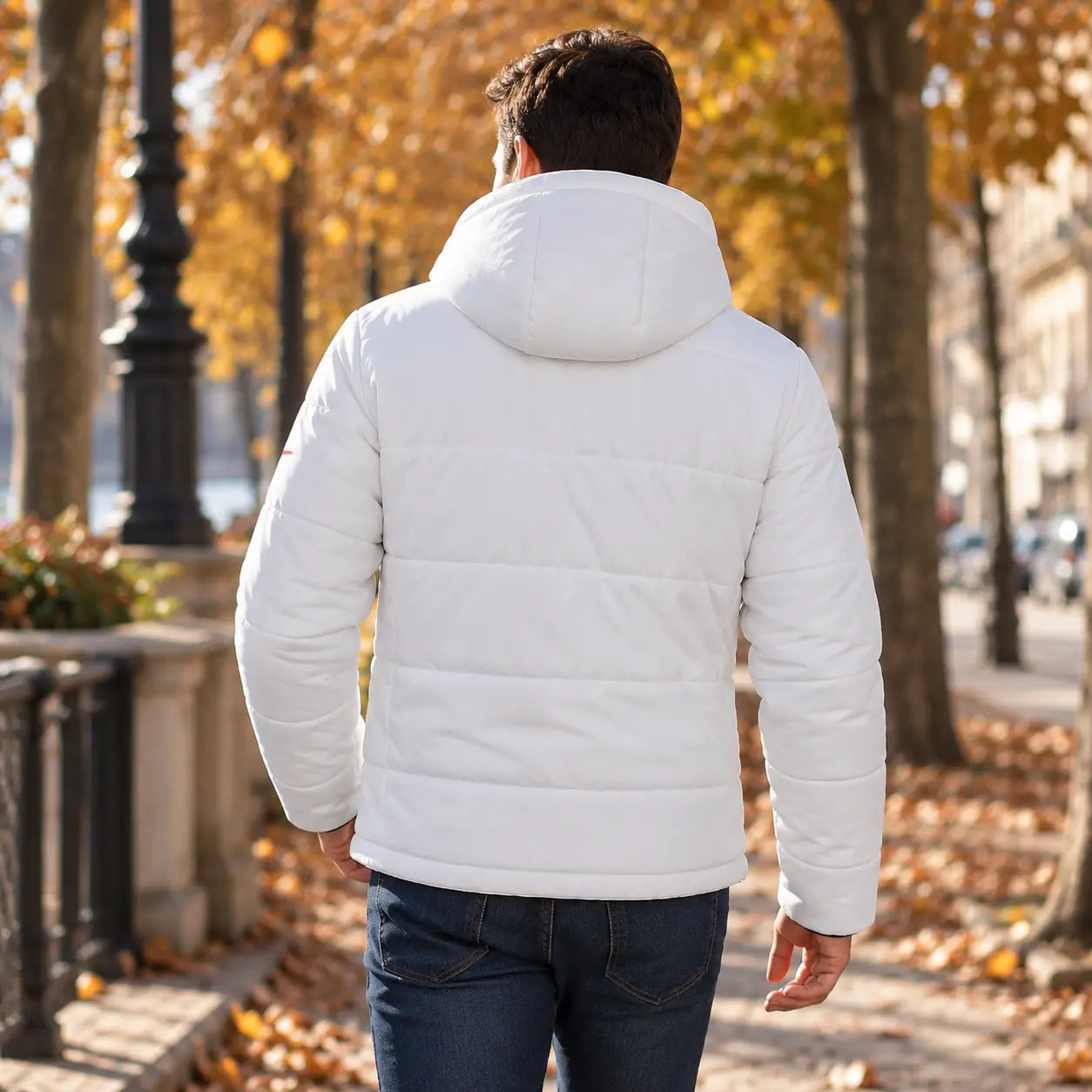 Doudoune chaude matelassée à capuche pour homme – Protection, chaleur & confort