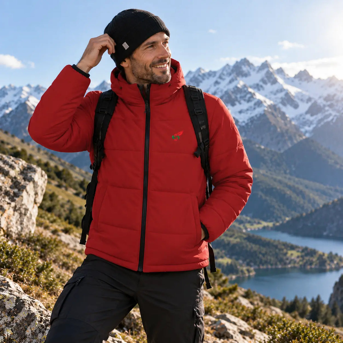 Doudoune  homme matelassée chaude en polyester – Légèreté, chaleur & protection