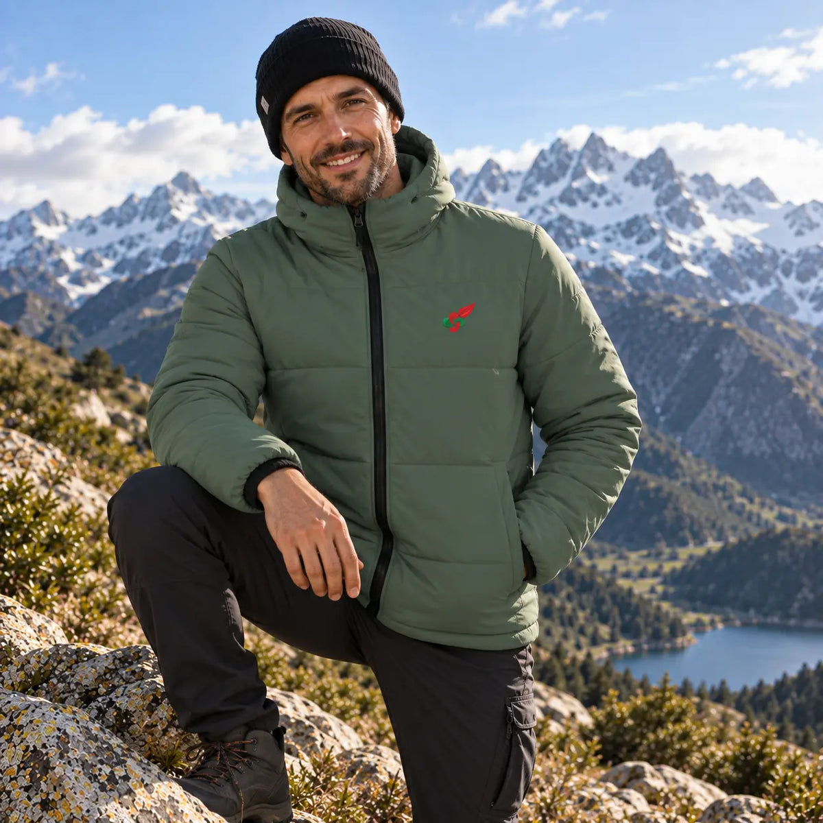 Doudoune  homme matelassée chaude en polyester – Légèreté, chaleur & protection