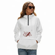 Coupe-vent à enfiler femme léger à capuche demi-zip