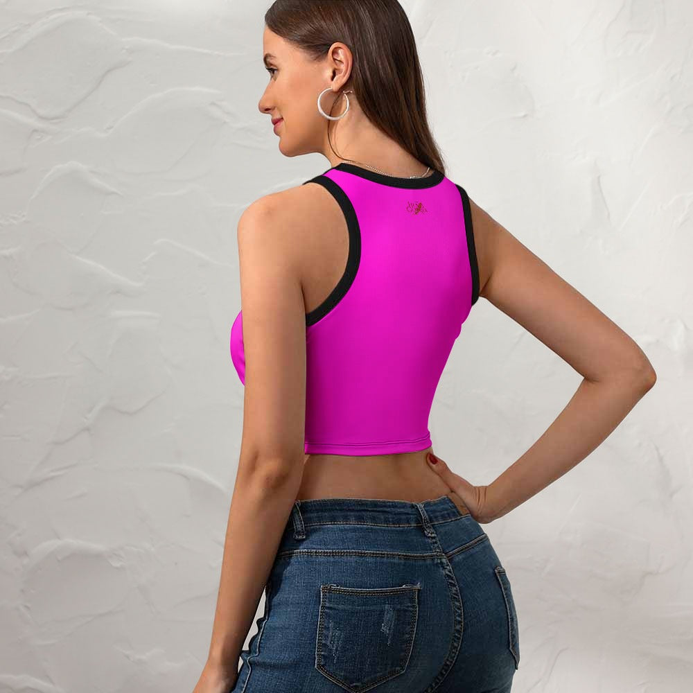 Crop Top Femme – de côtè-Colorie rose
