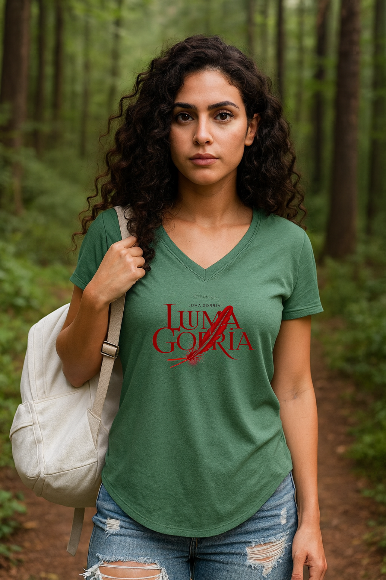 T-shirt femme col V long – Ample, respirant et flatteur Luma Gorria vêtement 35.00 T-shirt femme col V long Luma Gorria vêtement