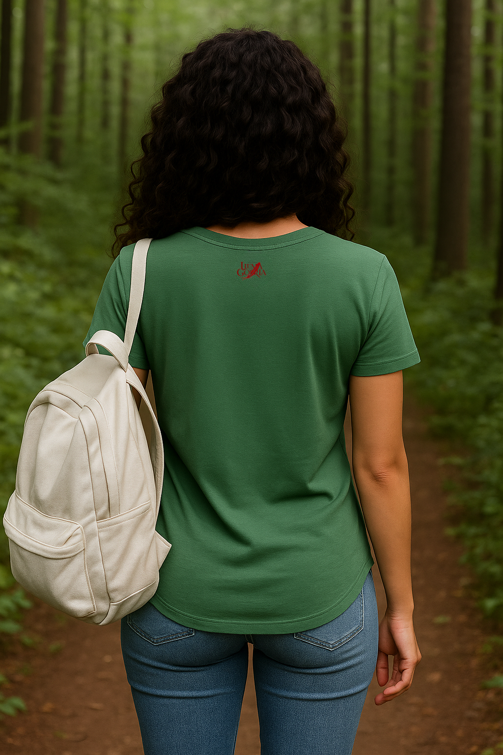 T-shirt femme col V long – Ample, respirant et flatteur Luma Gorria vêtement  T-shirt femme col V long Luma Gorria vêtement