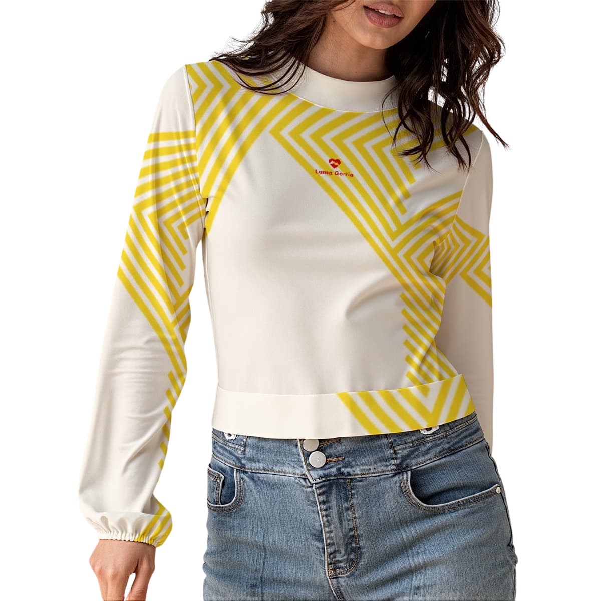 Haut dos nu à motifs pour femme – Crop top licou tendance