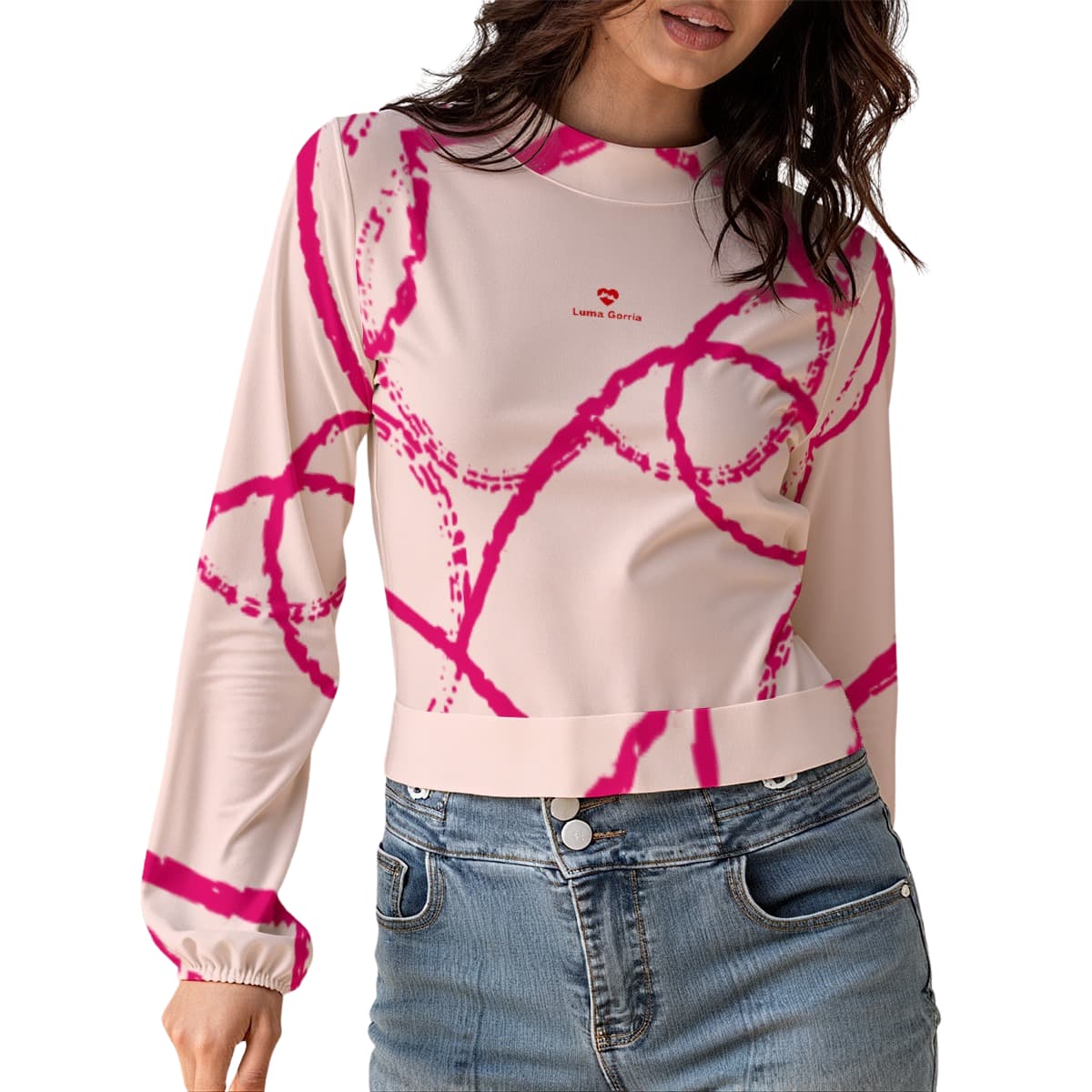 Haut dos nu à motifs pour femme – Crop top licou tendance