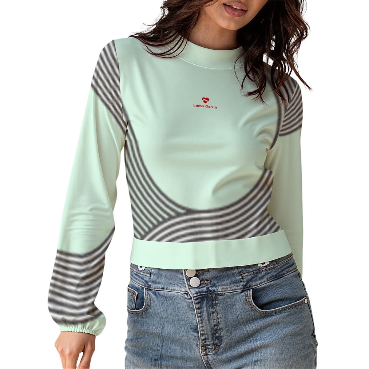 Haut dos nu à motifs pour femme – Crop top licou tendance