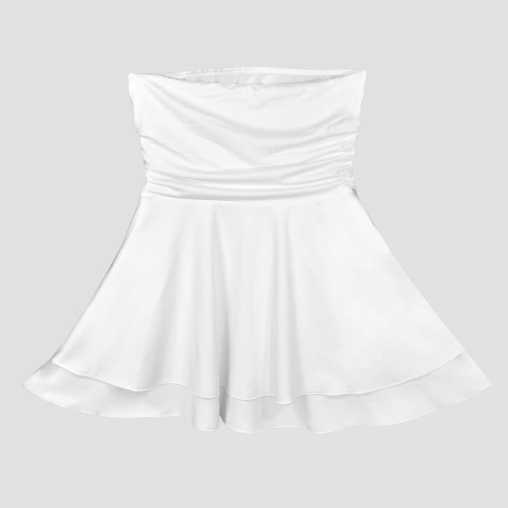 Robe bustier mini à volants – Style glamour & féminité