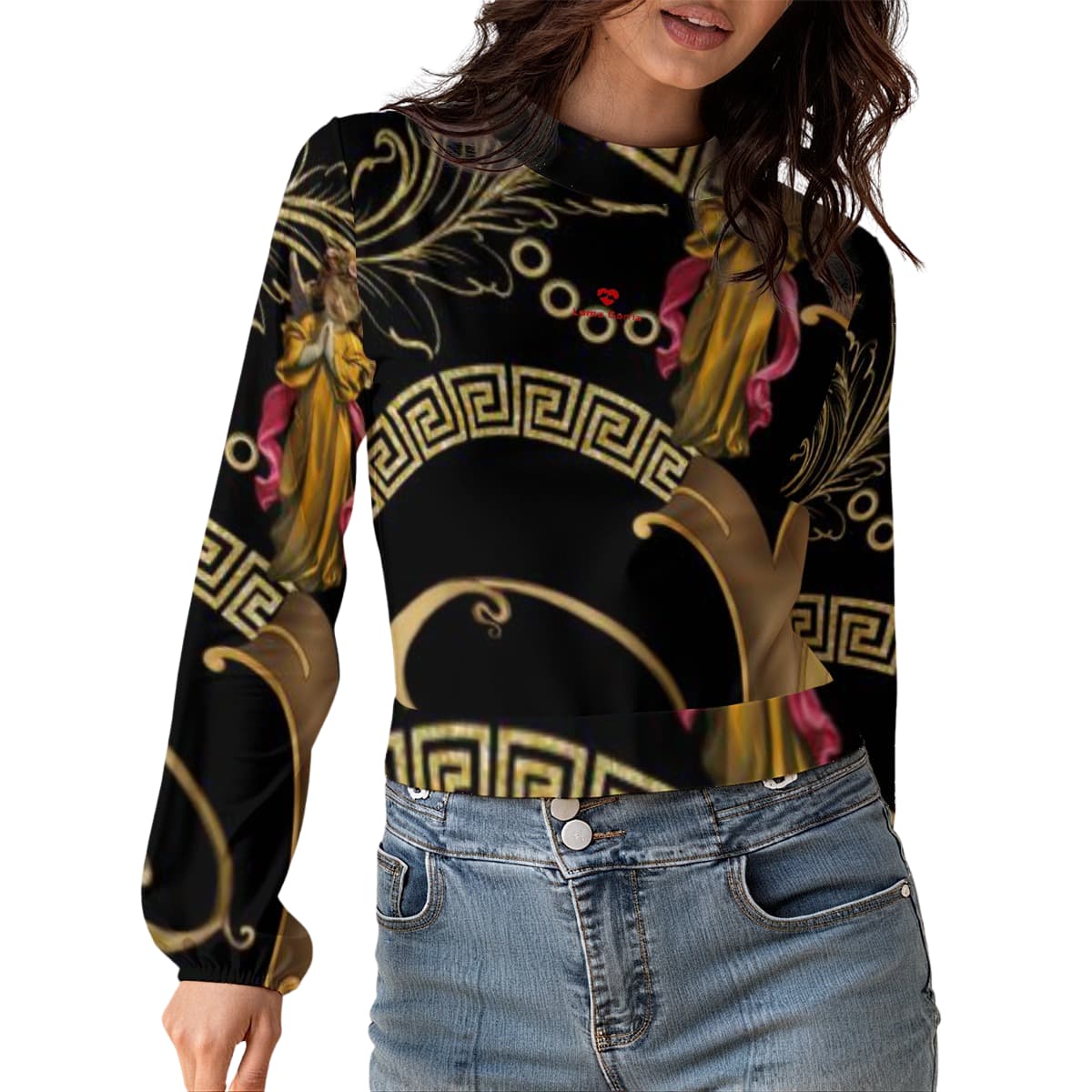Haut dos nu à motifs pour femme – Crop top licou tendance