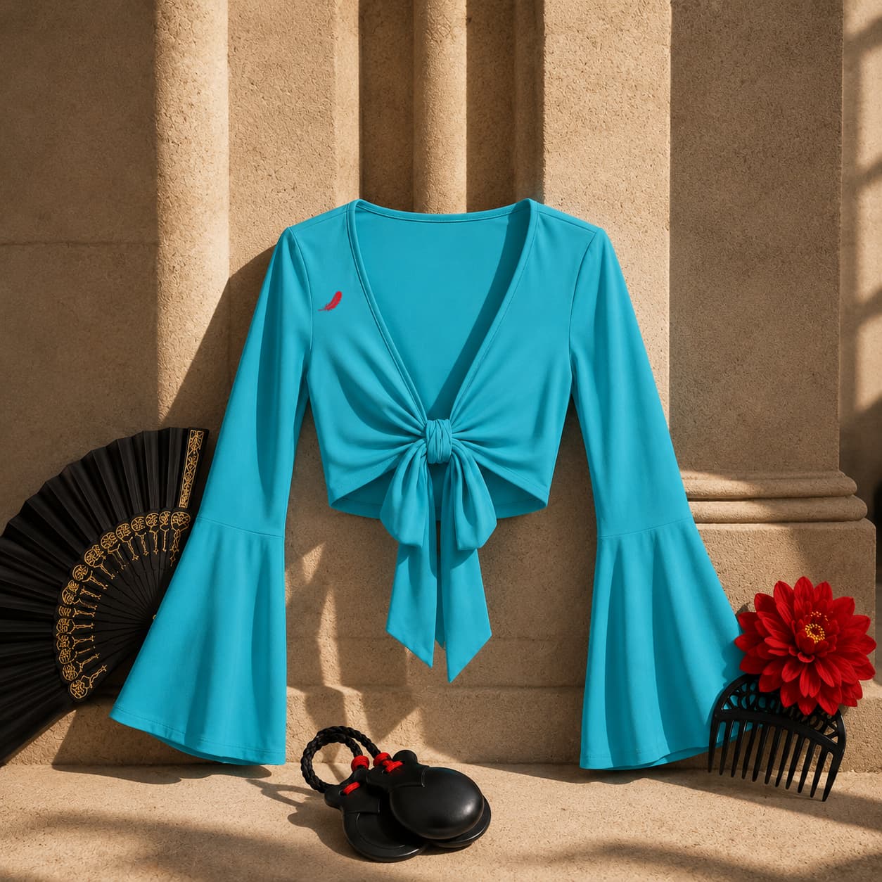 Haut femme manches évasées – Élégance, confort & style romantique