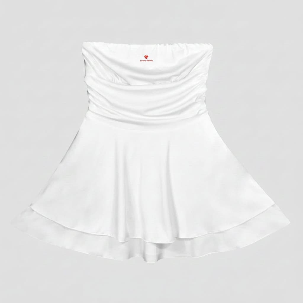 Robe bustier mini à volants – Style glamour & féminité