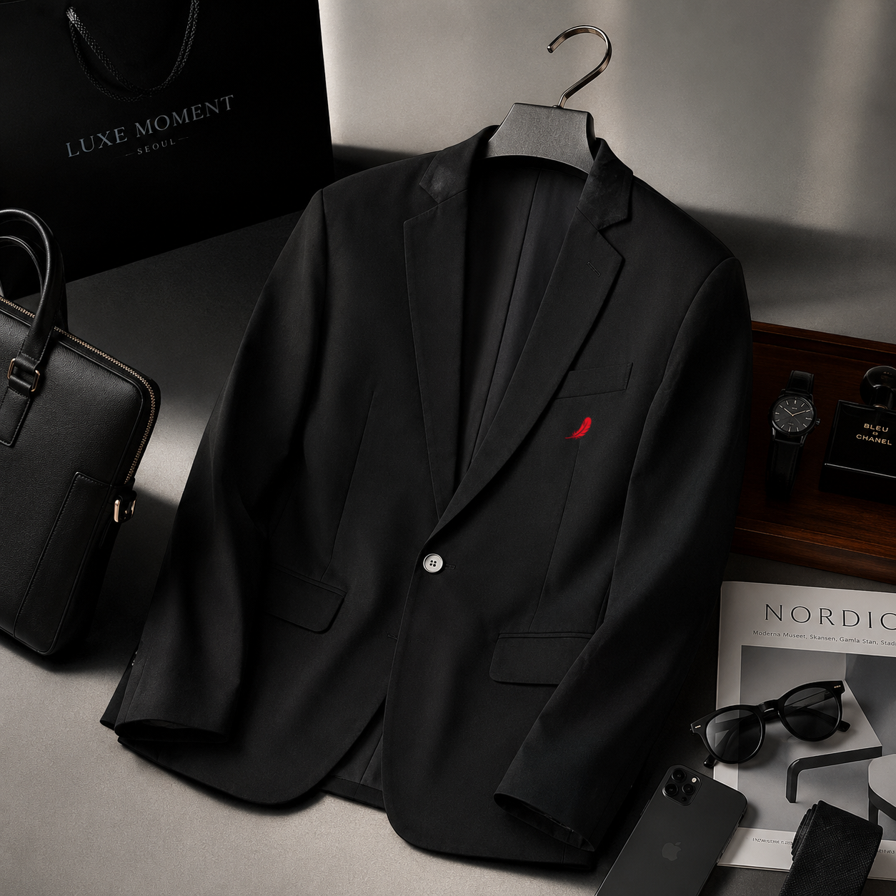 Blazer homme col classique à un bouton – Élégance moderne & confort