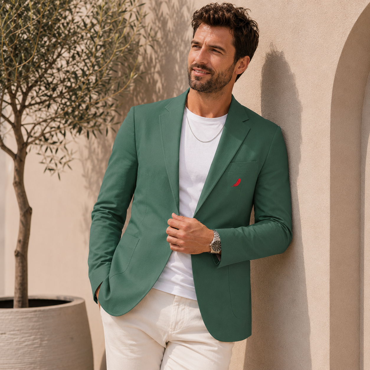Blazer homme col classique à un bouton – Élégance moderne & confort
