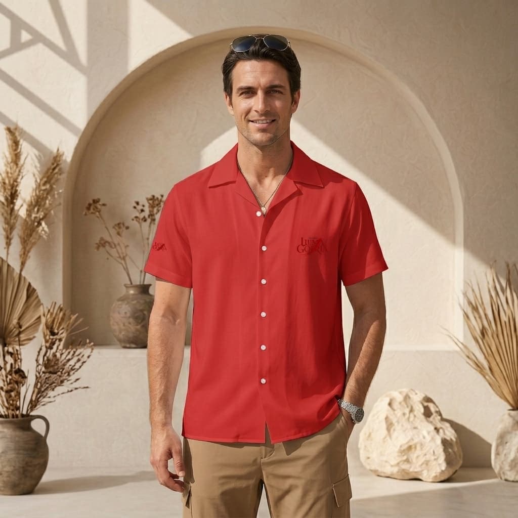 Chemise homme col cubain manches courtes légère et tendance