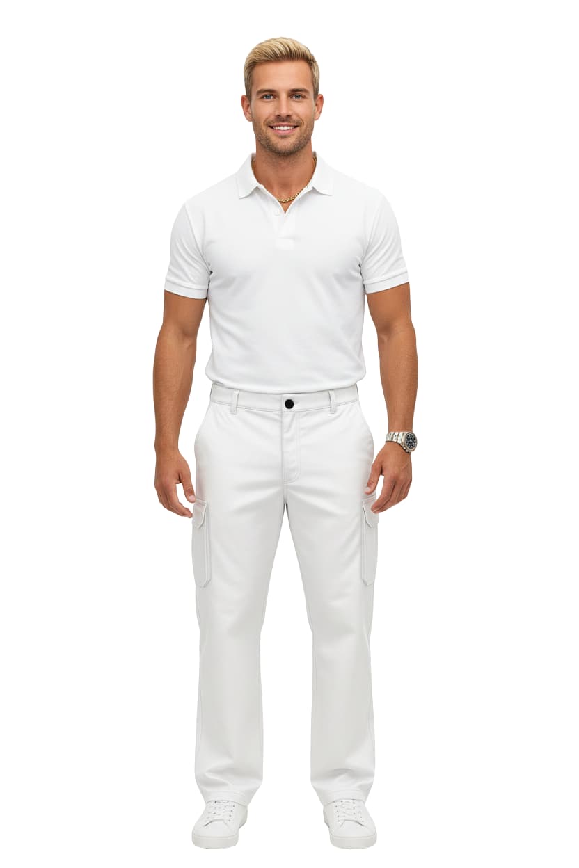 Pantalon cargo boutonné homme – Style utilitaire & confort moderne