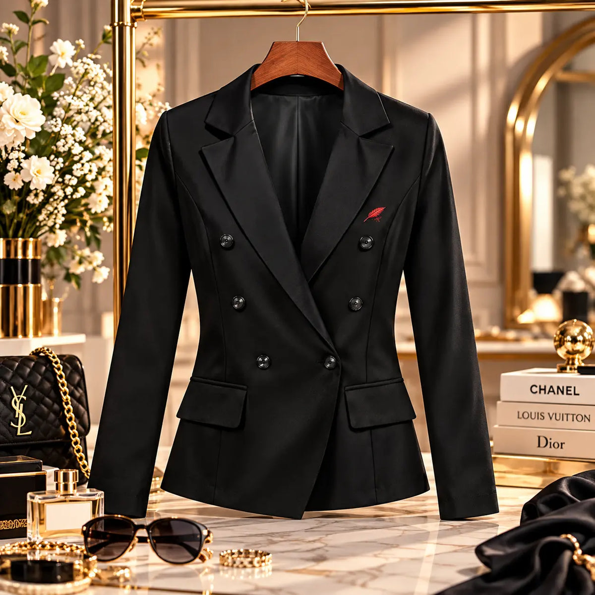 Blazer décontracté à deux poches pour femme – Élégance & style polyvalent