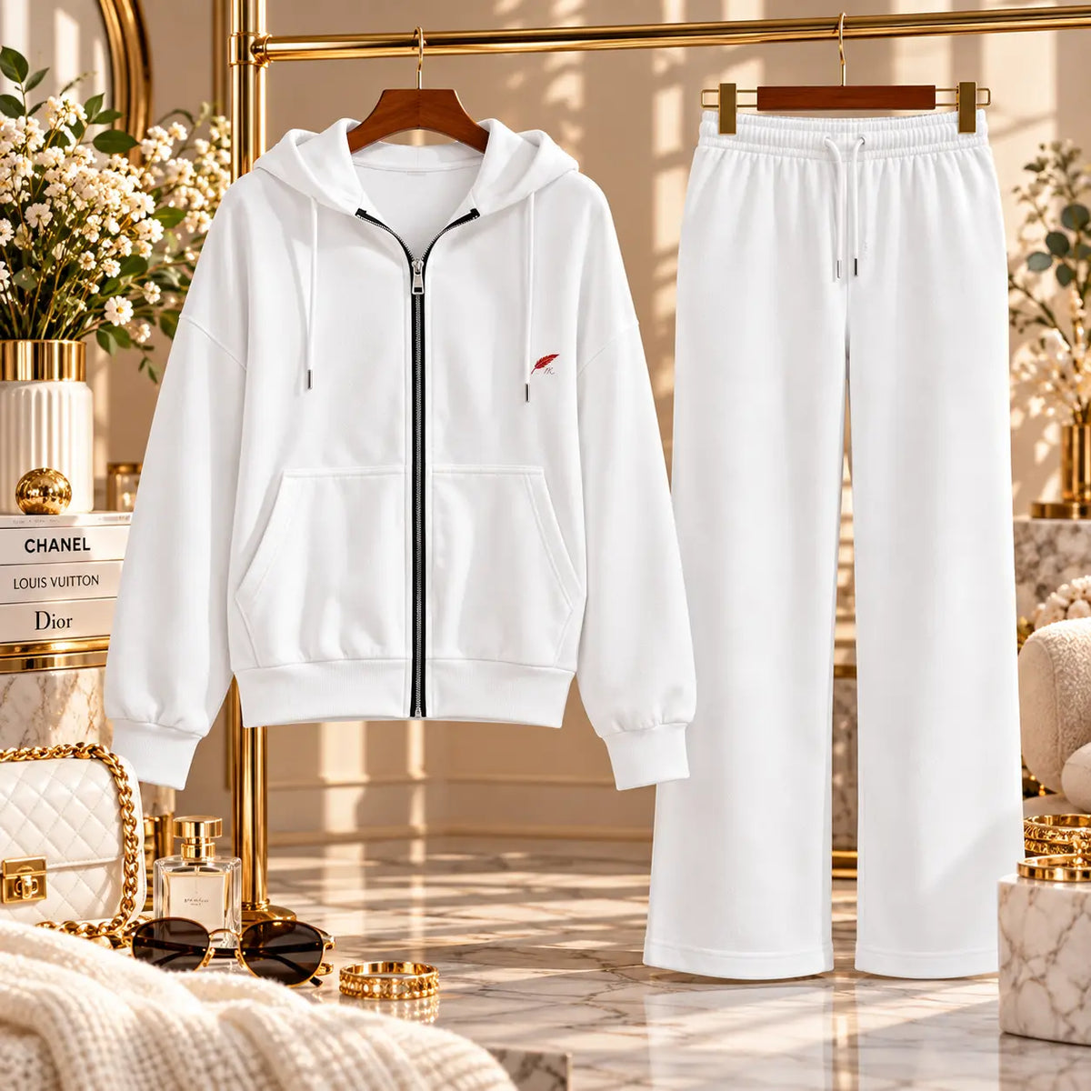 Ensemble sweat à capuche et pantalon pour femme – Confort & style coordonné
