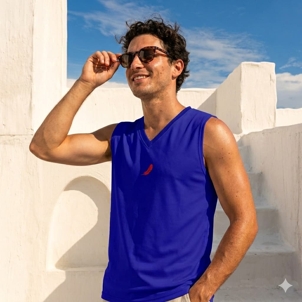 Débardeur homme col V – Confort, légèreté & style moderne