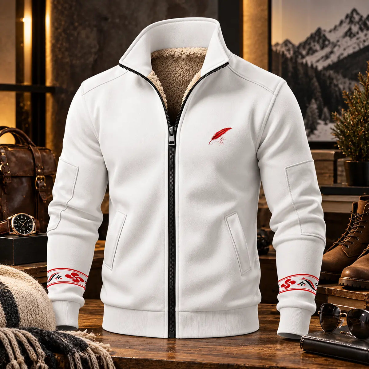 Veste polaire épaisse en maille pour homme – Chaleur, confort & style moderne