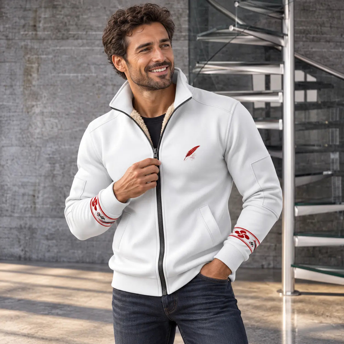 Veste polaire épaisse en maille pour homme – Chaleur, confort & style moderne