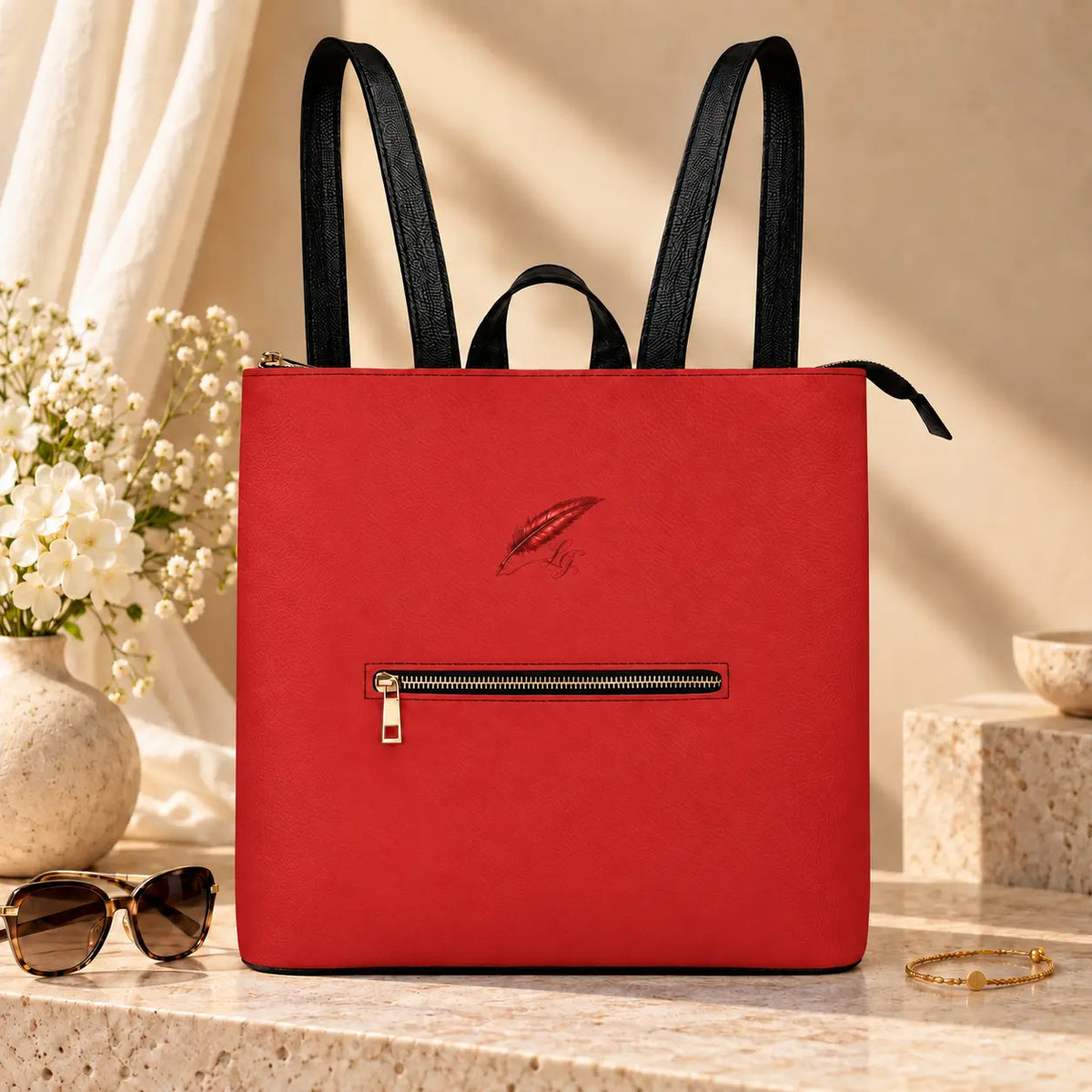 Sac à dos femme en cuir PU antivol – Élégant, pratique & convertible