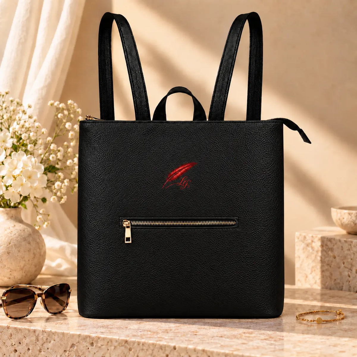 Sac à dos femme en cuir PU antivol – Élégant, pratique & convertible