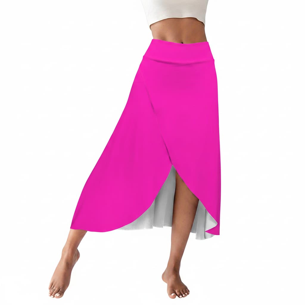 Jupe midi fendue taille haute avec short intégré – Élégance & liberté de mouvement