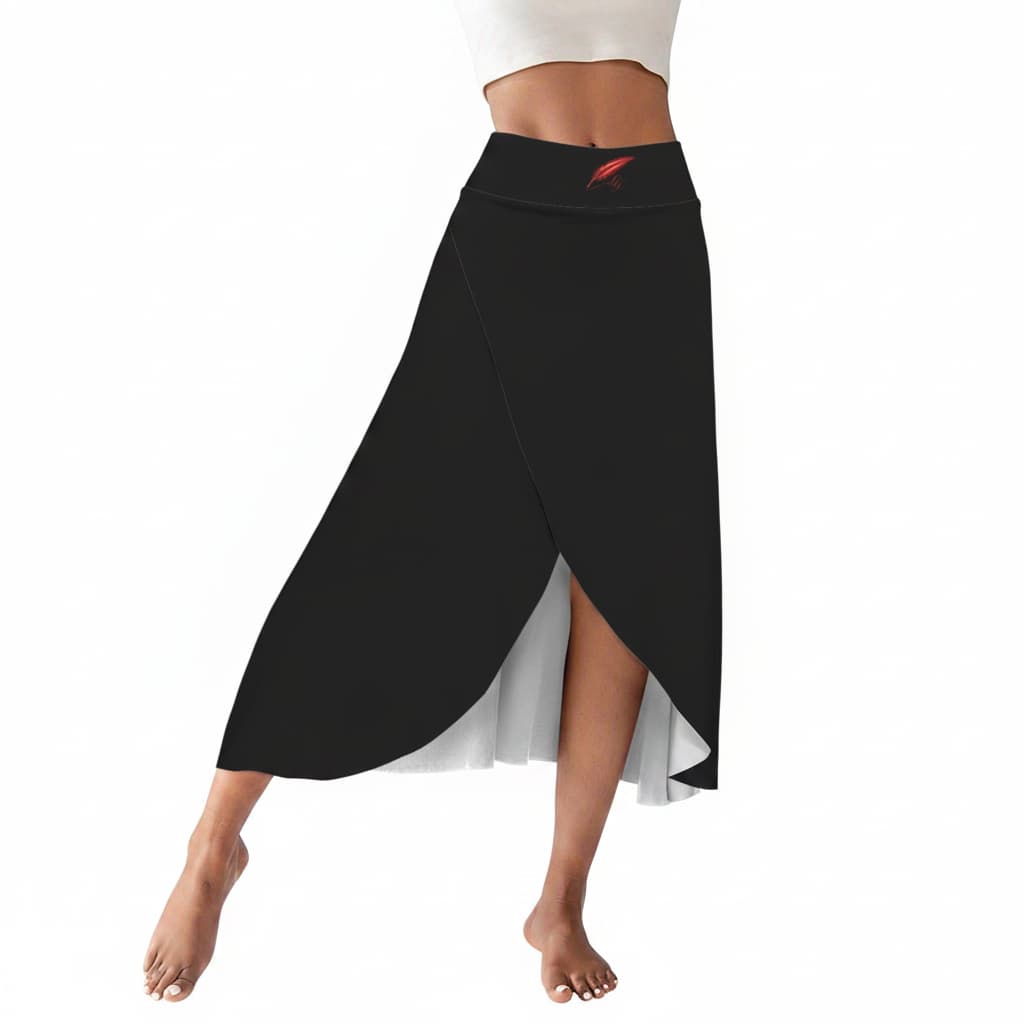 Jupe midi fendue taille haute avec short intégré – Élégance & liberté de mouvement