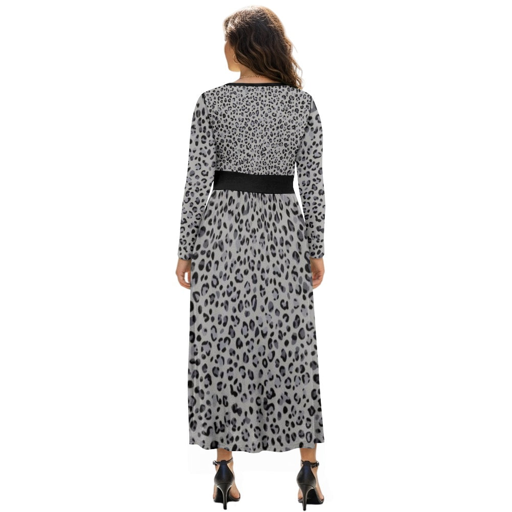 Robe longue femme – Cache-cœur, manches longues, taille haute Luma Gorria vêtement  Robe longue femme Luma Gorria vêtement