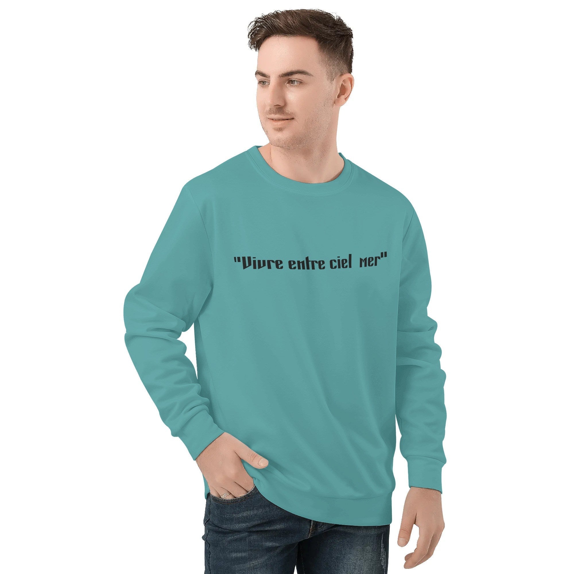 Sweat-shirt homme – Col rond, manches longues, style streetwear Luma Gorria vetement  Sweat-shirt homme Luma Gorria vêtement