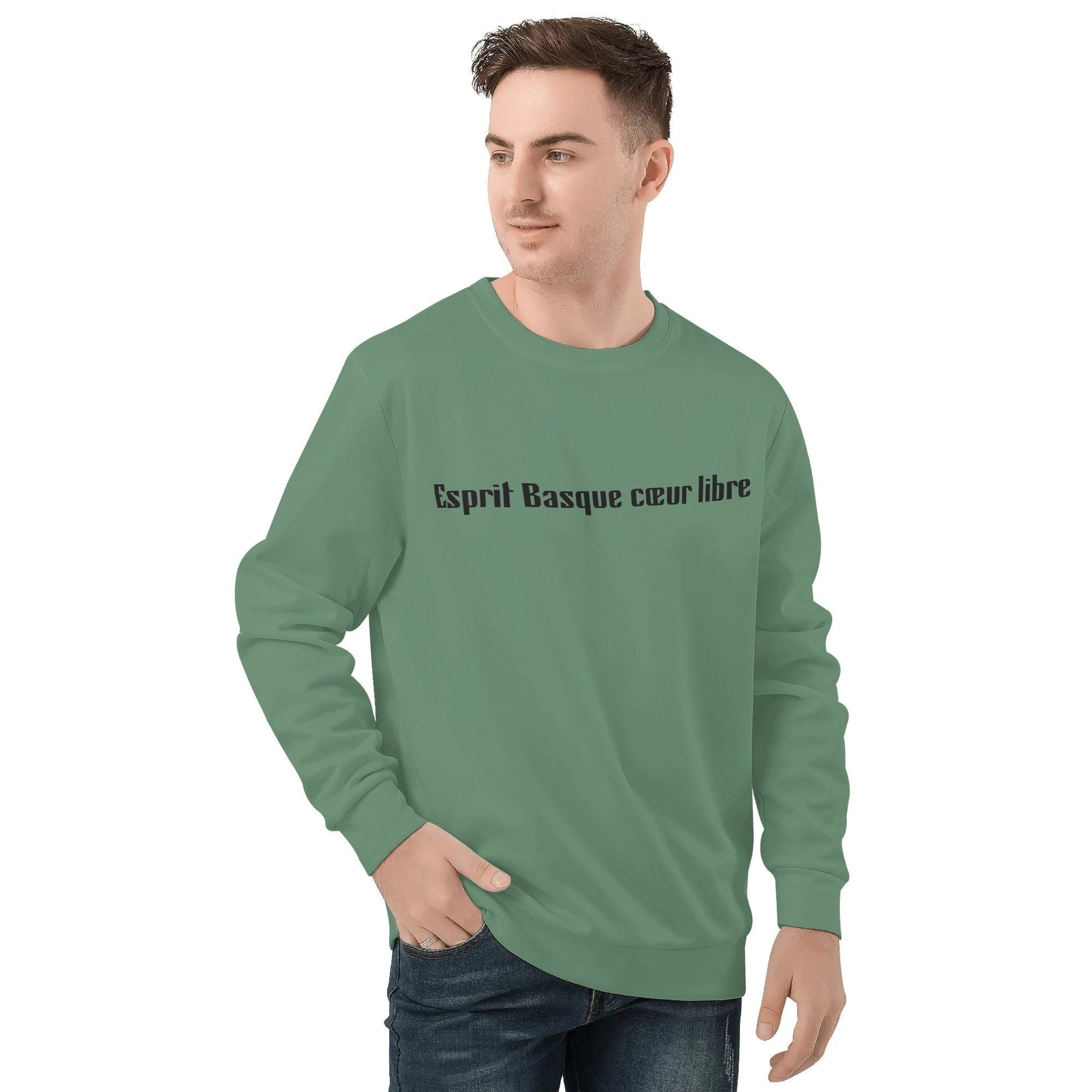 Sweat-shirt homme – Col rond, manches longues, style streetwear Luma Gorria vetement  Sweat-shirt homme Luma Gorria vêtement