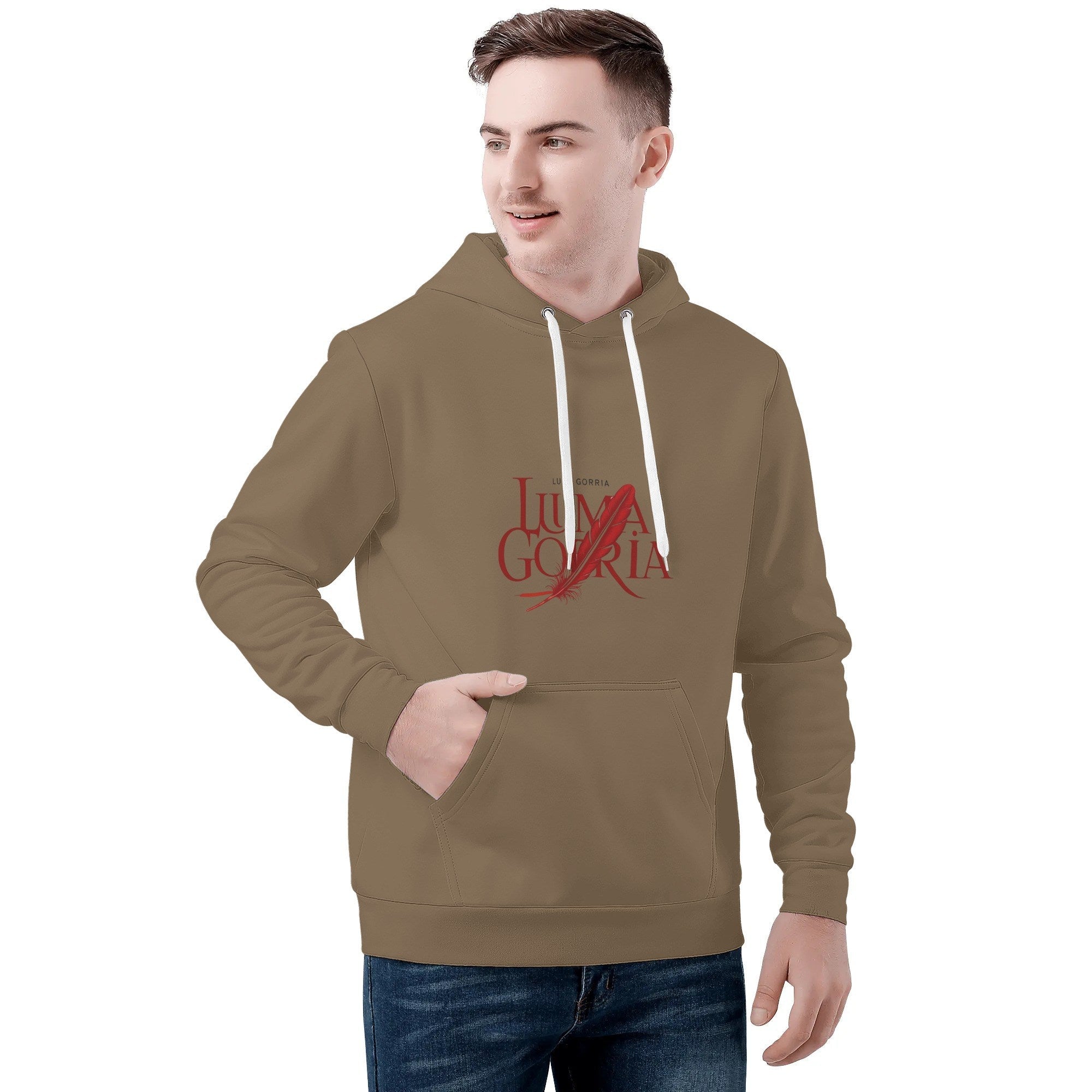 Sweat à capuche homme – Velours chaud, tendance automne-hiver Luma Gorria vetement 47.00 Sweat à capuche homme Luma Gorria vêtement