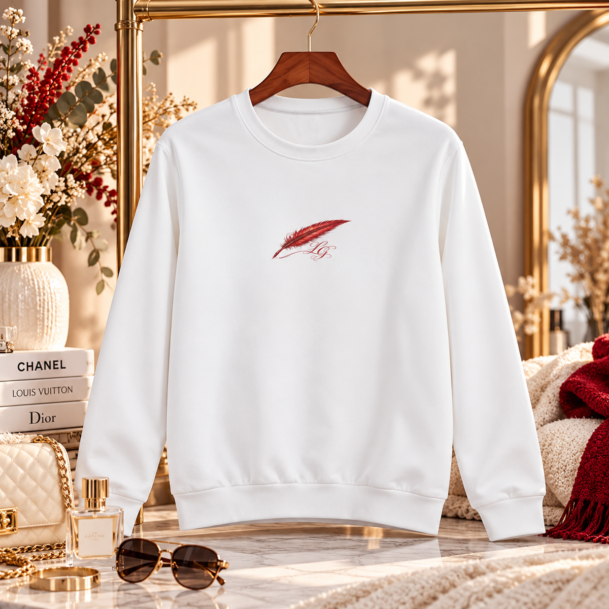 Sweat col rond imprimé pour femme – Style streetwear & confort