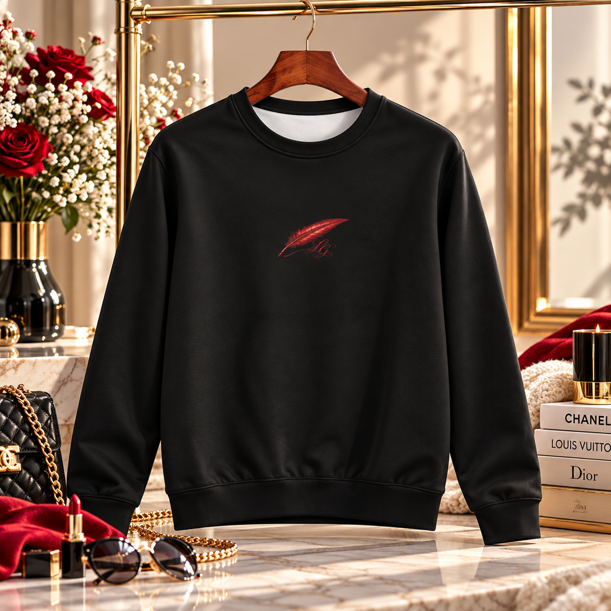 Sweat col rond imprimé pour femme – Style streetwear & confort