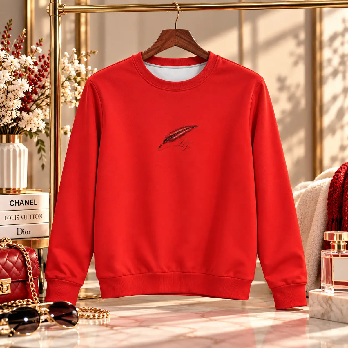 Sweat col rond imprimé pour femme – Style streetwear & confort